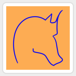 Blue Horsehead Sticker